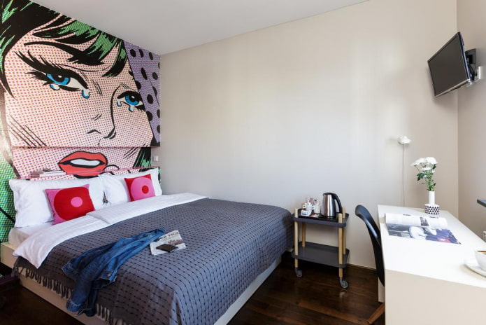 picture of a girl on the wall