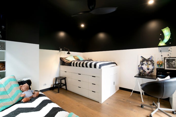black and white nursery