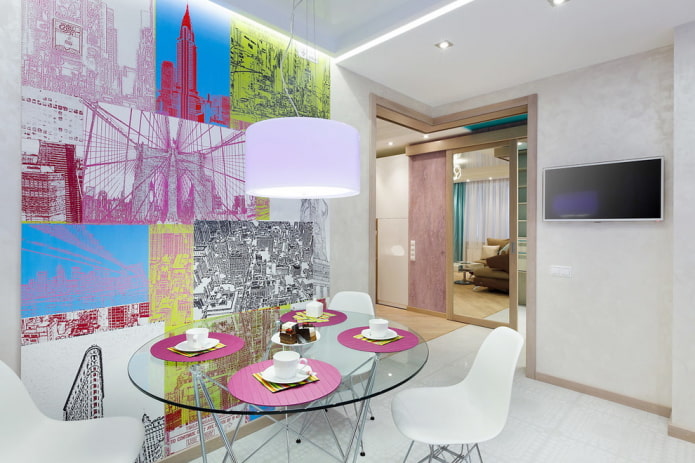 combination of wallpaper and photo wallpaper