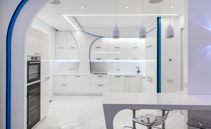 diagonal laying of laminate in the kitchen