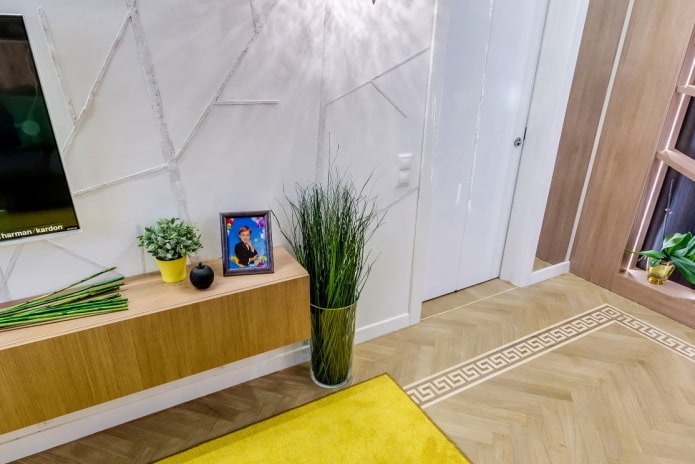 filling the vase with herbs