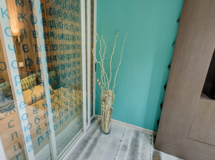 branches in a glass vase