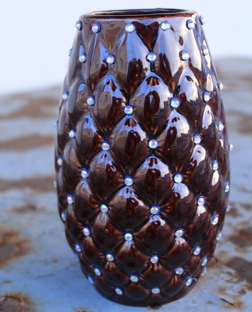 vase with rhinestones