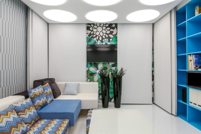 black plastic vases in the living room