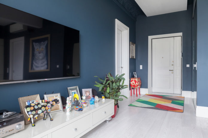 white laminate in the hallway