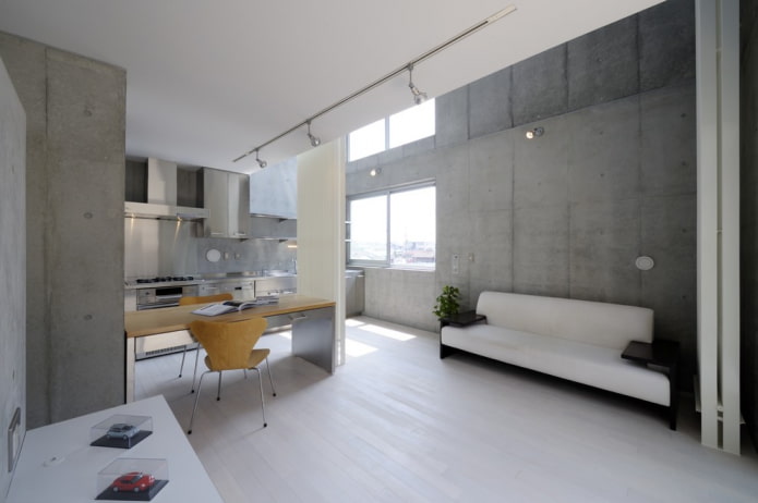 white ceiling and white floor