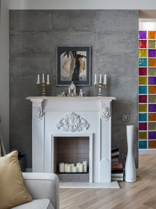 false fireplace in the living room