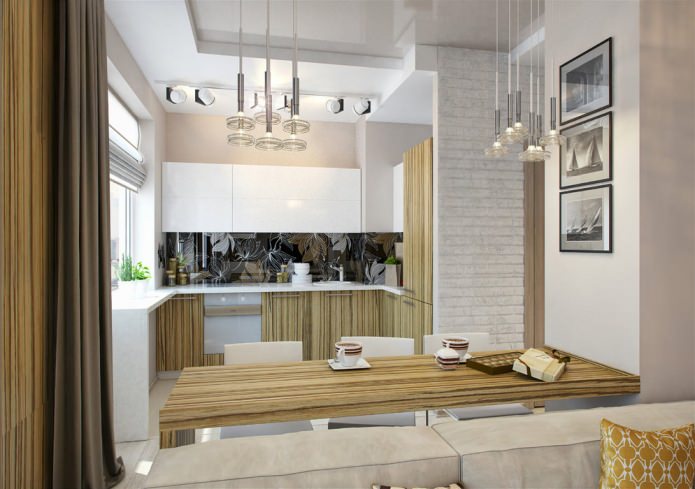 kitchen in apartment design 58 sq. m. kitchen in apartment design 58 sq. m.