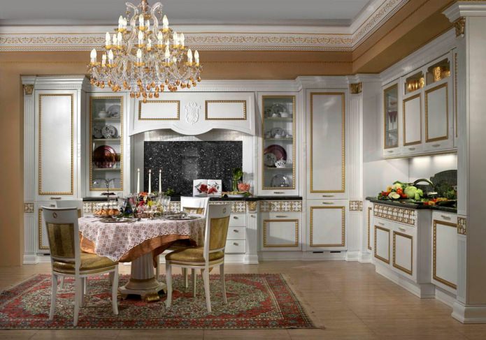 kitchen design in classic style with gilding kitchen design in classic style with gilding