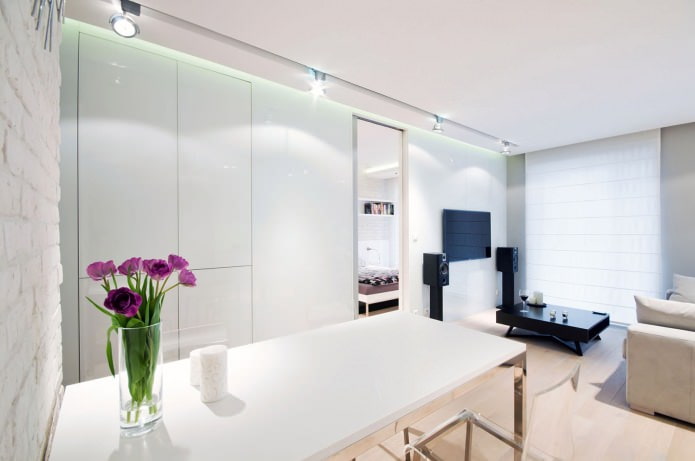 apartment design in light colors