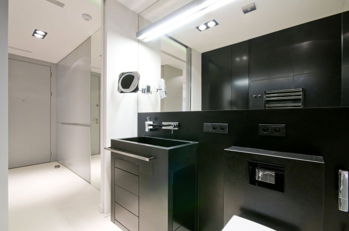 black and white bathroom design