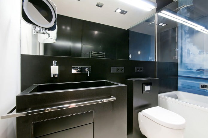 black and white bathroom design