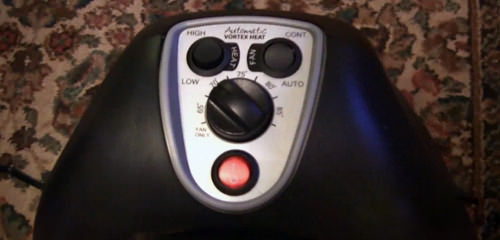 mechanical control system of the fan heater