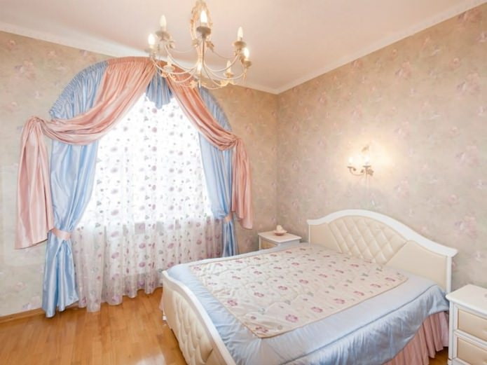 photo of curtains on an arched window