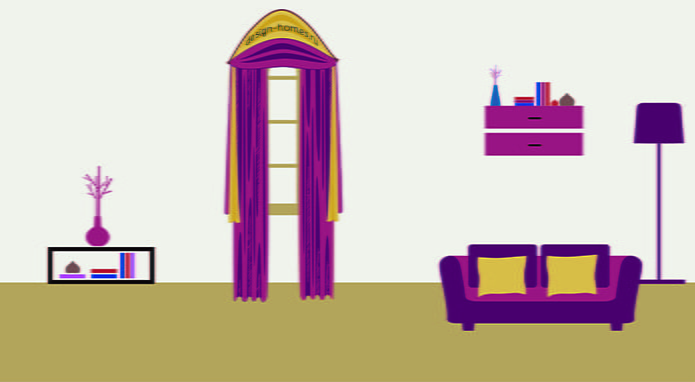 curtains on an arched window: along the arched bend