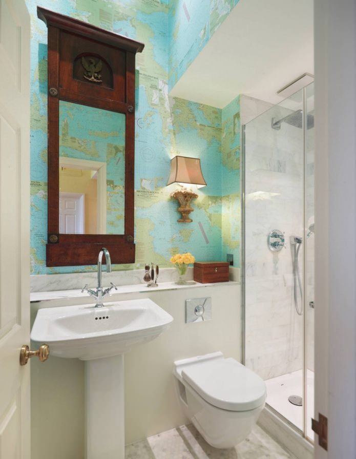 map in the interior of the bathroom map in the interior of the bathroom