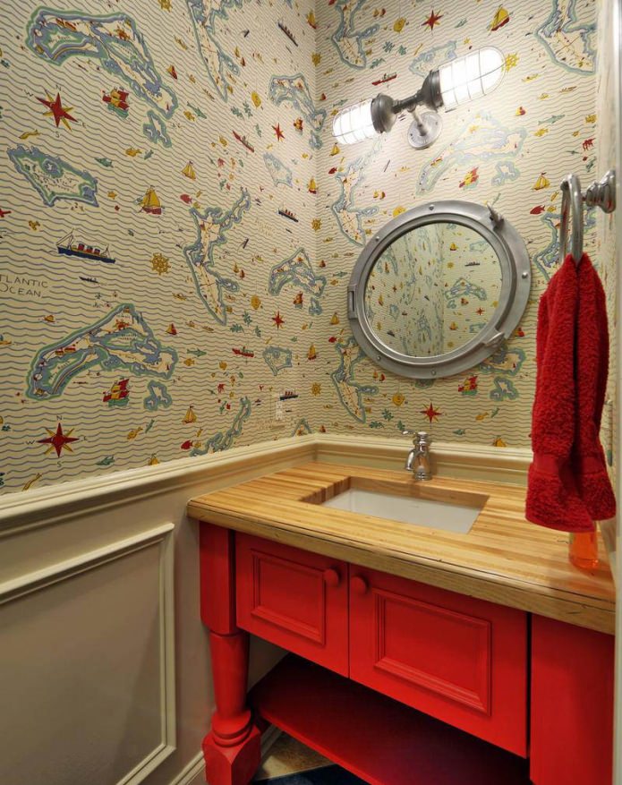 map in the interior of the bathroom map in the interior of the bathroom