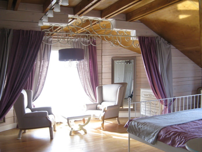 armchairs in Provence style home design