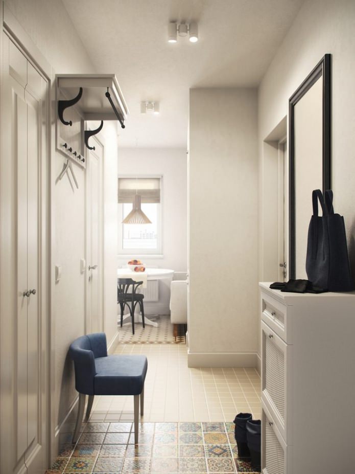 hallway in a studio apartment