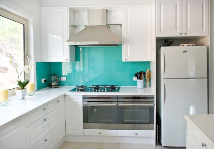 skinned in the interior of the kitchen