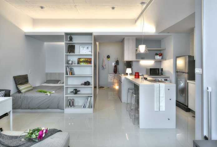 interior design studio apartment 32 sq. m. interior design of a studio apartment 32 sq. m.