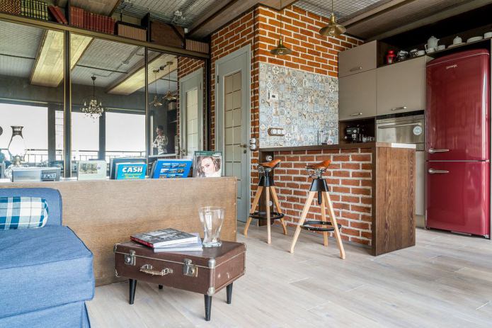 light flooring in a loft-style interior light flooring in a loft-style interior