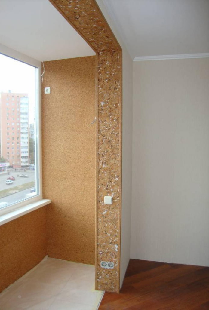 arch decoration with cork