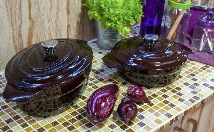 mosaic on the worktop