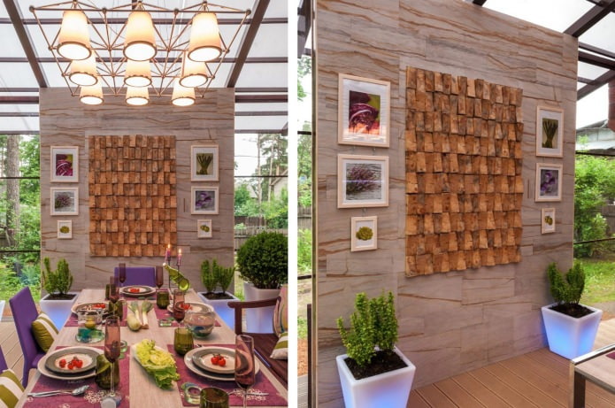 interior of the closed terrace of the house