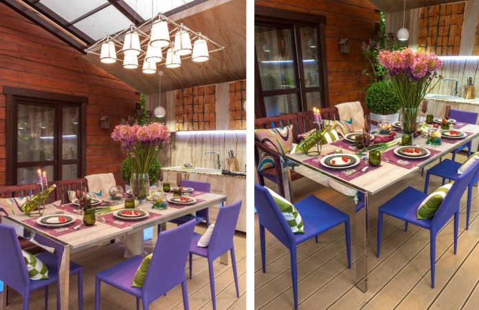 interior of the closed terrace of the house