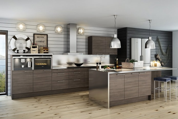 Marine kitchen interior