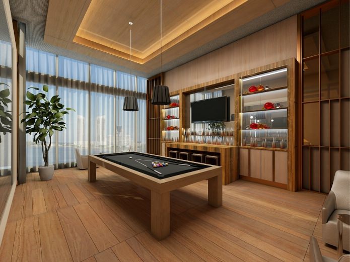 Billiard room interior in the house Billiard room interior in the house