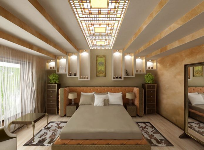 art deco bedroom interior
