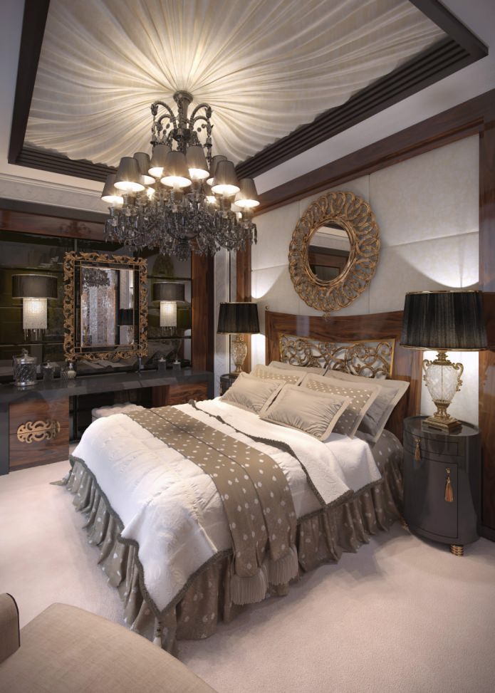 Bedroom design in art deco