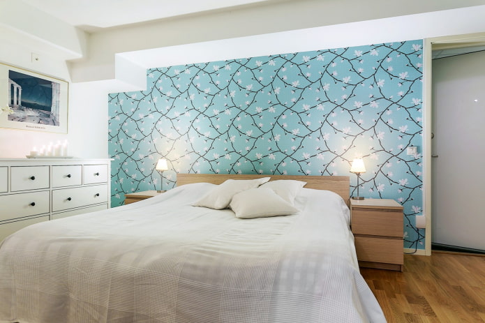 Light turquoise bedroom