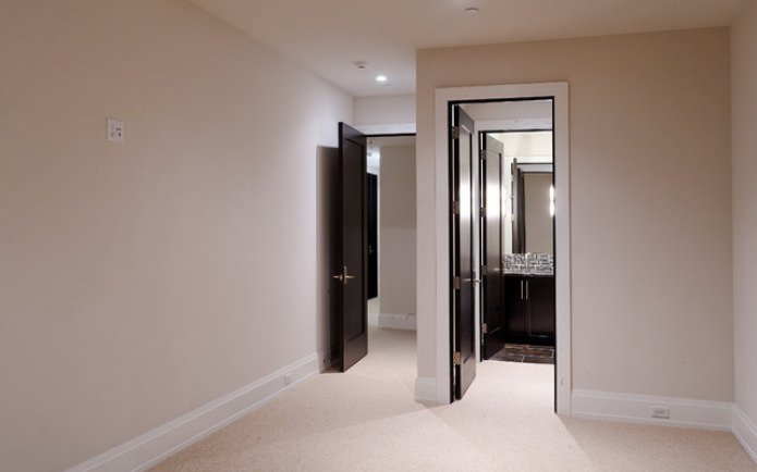 Plinth and floor - light, door - dark