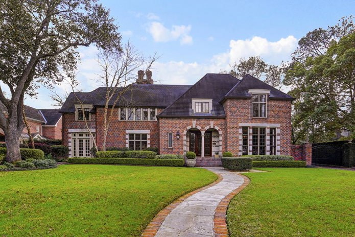 beautiful brick facade in classic style beautiful brick facade in classic style