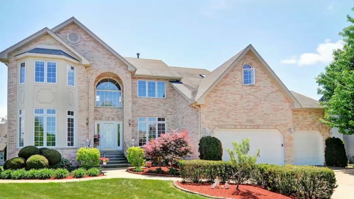 light facade of a brick house light facade of a brick house