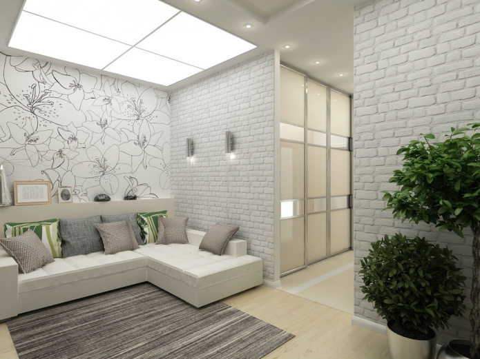 design of a one-room apartment 45 sq. m. design of a one-room apartment 45 sq. m.