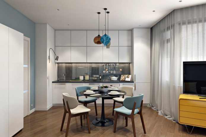 kitchen in apartment design 41 sq. m. kitchen in apartment design 41 sq. m.