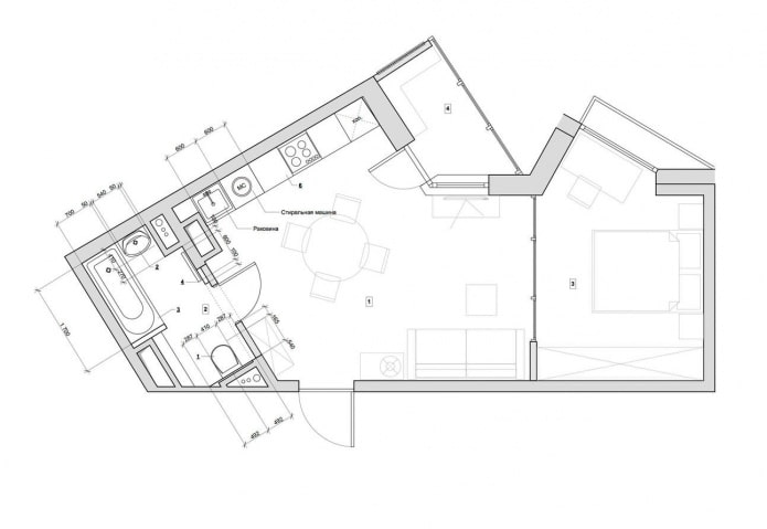the layout of the apartment is 41 sq. m. the layout of the apartment is 41 sq. m.