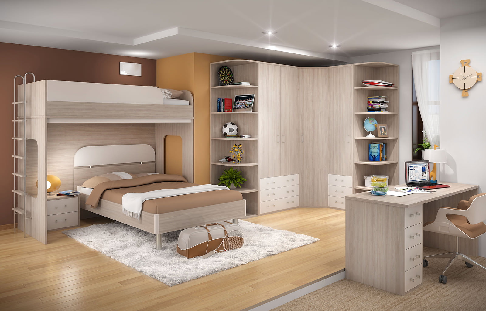 Nursery in beige colors