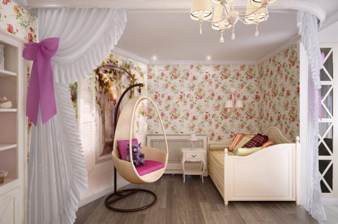 kids room in country style in pink kids room in country style in pink