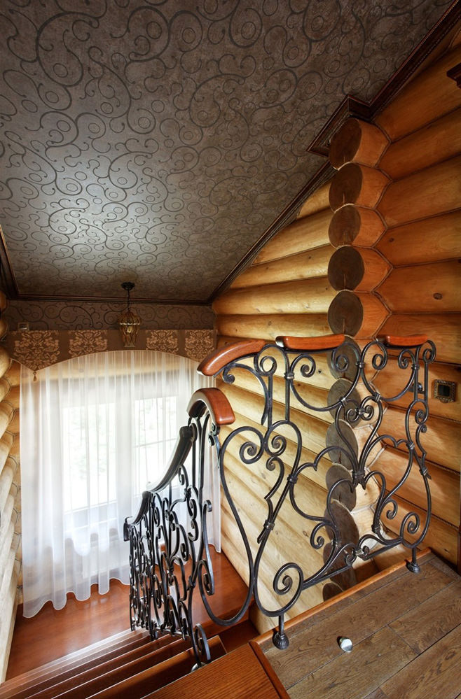 stairs in a wooden house stairs in a wooden house