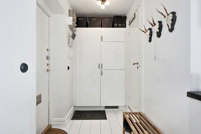 white hallway design
