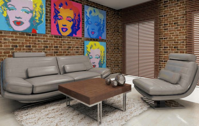 living room in pop art style living room in pop art style