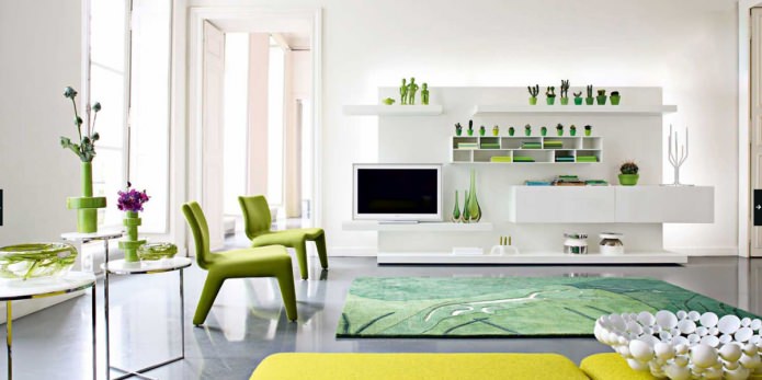 green in the living room