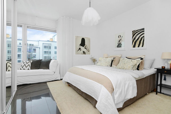 white bedroom interior