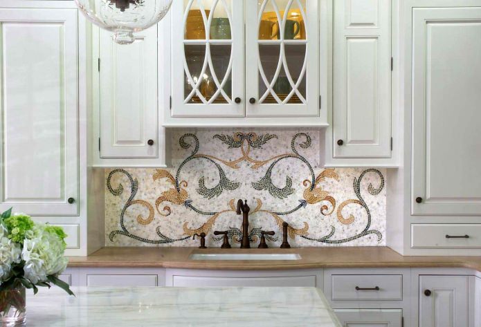 Kitchen with mosaics Kitchen with mosaics