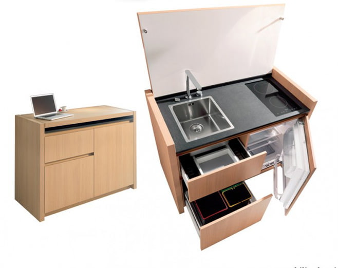 Photo of a mini kitchen